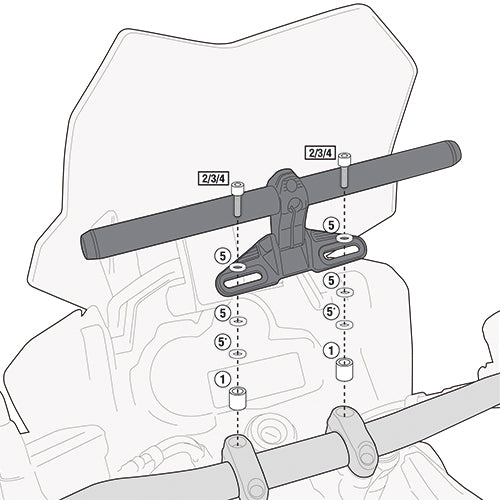 Honda NC 750 S [GIVI] - Montagekit für Smart Bar oder Smart Mount