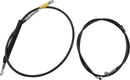 harley davidson flfb [LA CHOPPERS] - Complete Black Vinyl Braid Handlebar Cable/Brake Line Kit-1