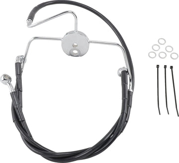 harley davidson flhri [DRAG SPECIALTIES] - Extended Black Vinyl Brake Line Kit