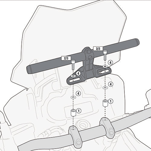 Honda CRF 1000 L Africa Twin Adventure Sports [GIVI] - Montagekit für Smart Bar oder Smart Mount
