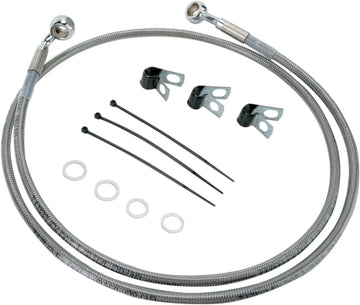 harley davidson flst [DRAG SPECIALTIES] - Stainless steel extended brake line kit