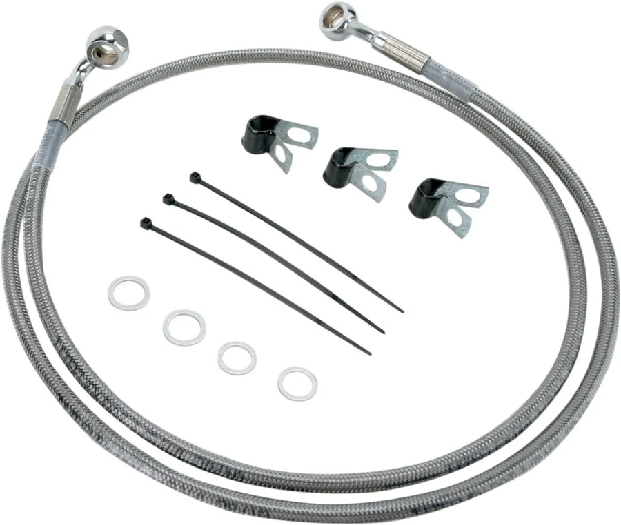 harley davidson flst [DRAG SPECIALTIES] - Stainless steel extended brake line kit