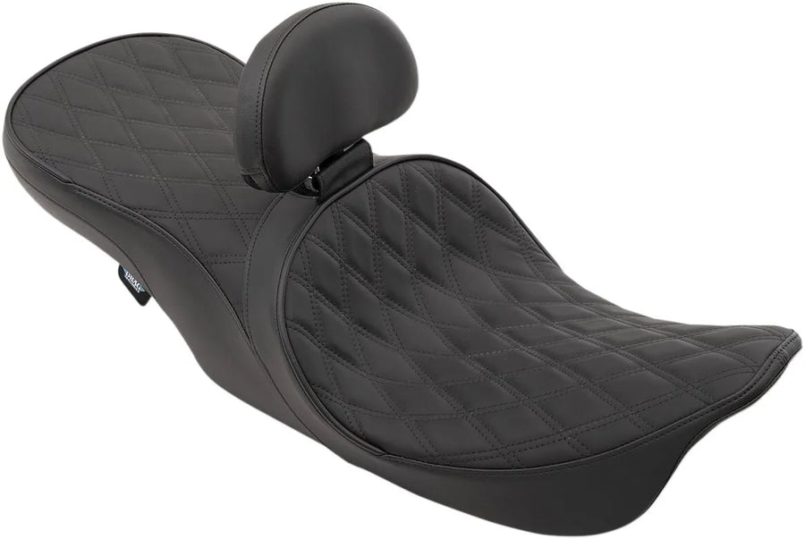 harley davidson flhri [DRAG SPECIALTIES] – Vorne positionierte 2-Up Touring-Ledersitzbank mit niedrigem Profil