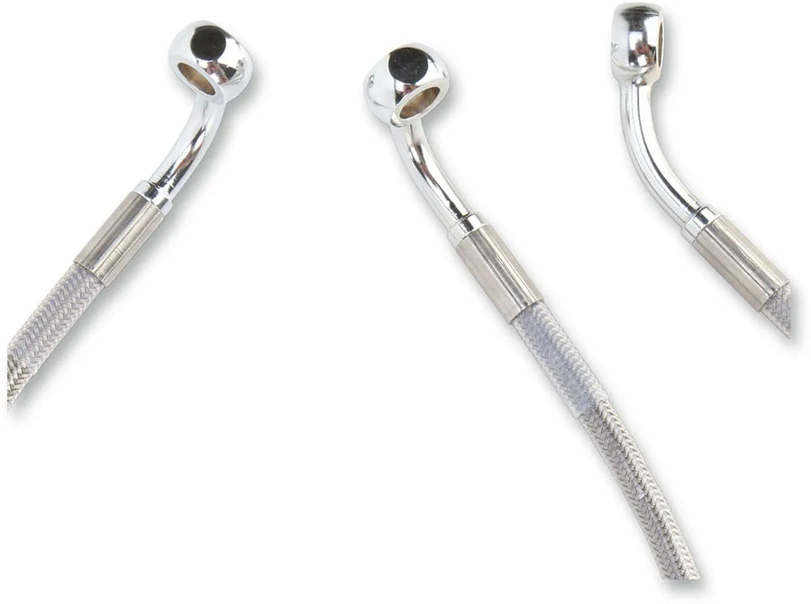harley davidson flhri [DRAG SPECIALTIES] – Edelstahl-Bremsleitungs-Kit in verlängerter Ausführung