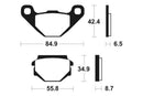 Aprilia SX 125 KX1 [TECNIUM] - Organische Bremsbeläge-2