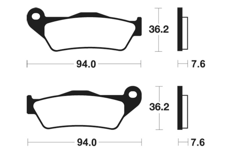 Aprilia SX 125 KX1 [TECNIUM] - Organic brake pads for scooters