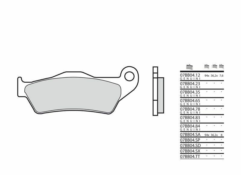 Moto Guzzi Norge 1200 [BREMBO] - Bremsbeläge