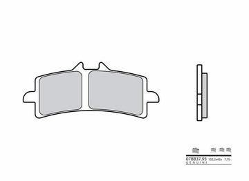 Ducati Diavel 1200 [BREMBO] - Genuine sintered metal brake pads - 07BB3793