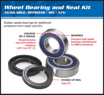 Suzuki Gsx 1300 Hayabusa [ALL BALLS] - Rear wheel bearing kit for RVF750R, GSXR1300HAYABUSA, TL1000 S, R