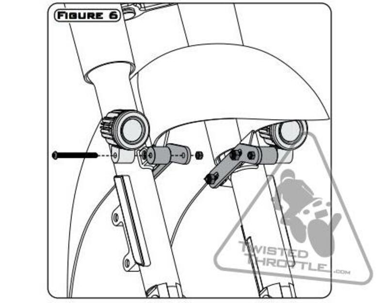 Yamaha Xvs 950 [DENALI] - Beleuchtungs-Halterung Kawasaki Vulcan/Yamaha Star Cruisers