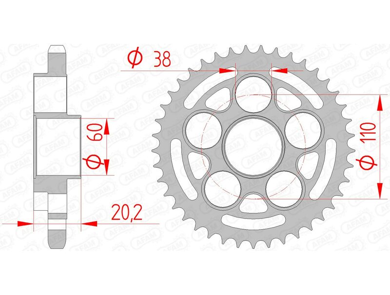 Ducati Hypermotard 939 [AFAM] - Sprocket steel standard - 525