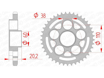 Ducati Monster 1100 [AFAM] - Sprocket steel standard - 525