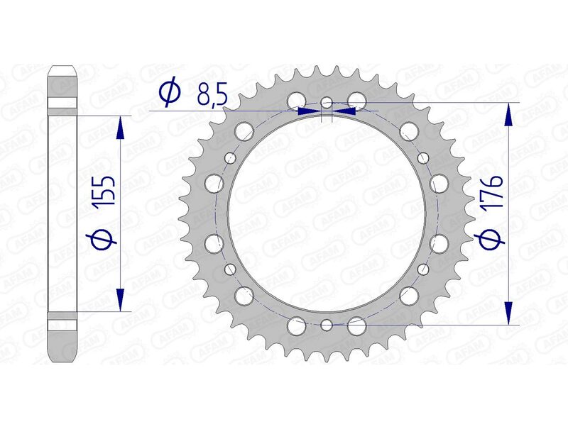 Triumph Sprint 955 [AFAM] - Kettenrad Aluminium Standard - 530