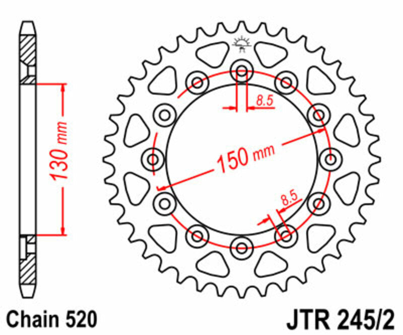 Honda XL 500 R [JT SPROCKETS] - Standard Stahlritzel hinten