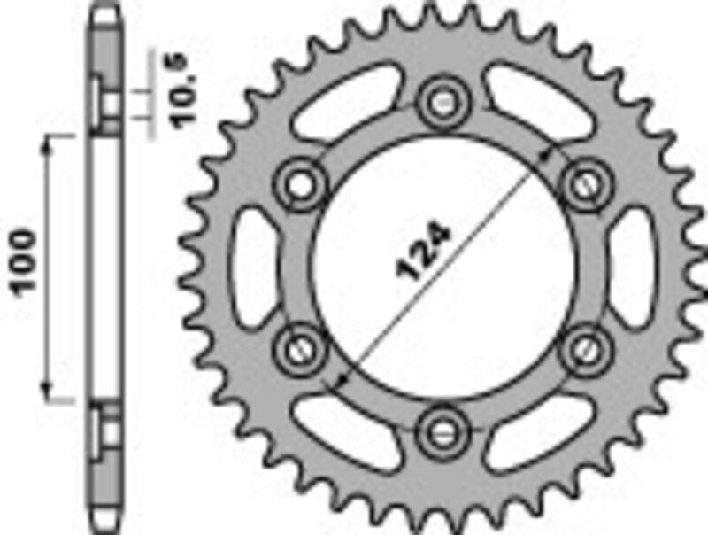 Ducati 900 SS Supersport [PBR] - Standard chain wheel C45 steel