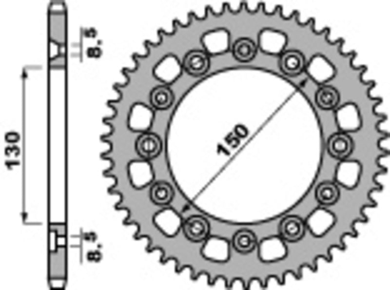 Honda XL 600 RM [PBR] - Standard Kettenrad C45 Stahl