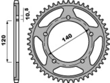 Triumph Bonneville 800 T100 [PBR] - Standard chain wheel