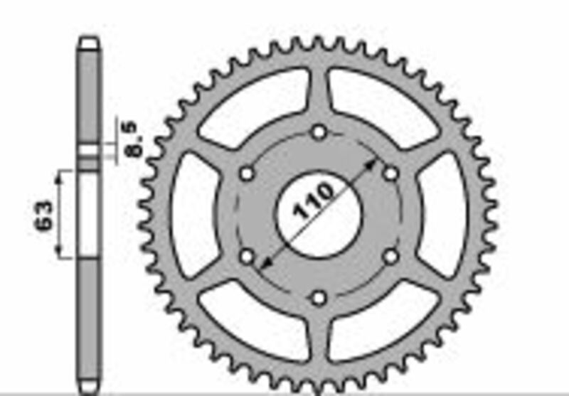 Ktm Duke 390 [PBR] - Kettenrad Aluminium verstärkt - 520