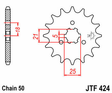 Suzuki GT 550 [JT SPROCKETS] - Standard Stahlritzel vorne - 0