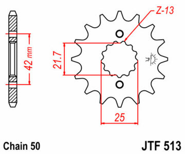 Yamaha SR 500 [JT SPROCKETS] - Motorradritzel - 0