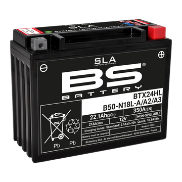 Harley Davidson Fltruse [BS BATTERY] - SLA Maintenance Free Battery Factory Activated - BTX24HL/B50-N18L-A/A2/A3
