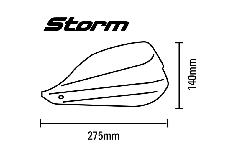 Suzuki Gsx800S [BARKBUSTERS] - Storm Handguard Set Single Point Clamp Mount-Handlebar End Black