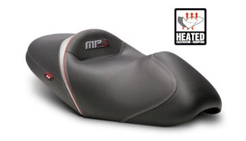 [SHAD] - Comfort seat black/grey/blue stitching - Piaggio