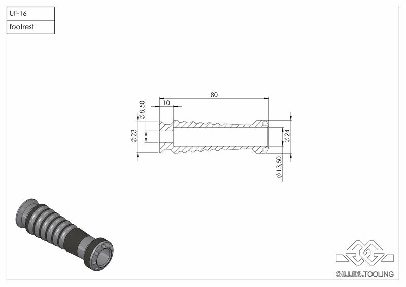 Bmw R Ninet Racer [GILLES] - TOOLING Sport Footrests Black BMW