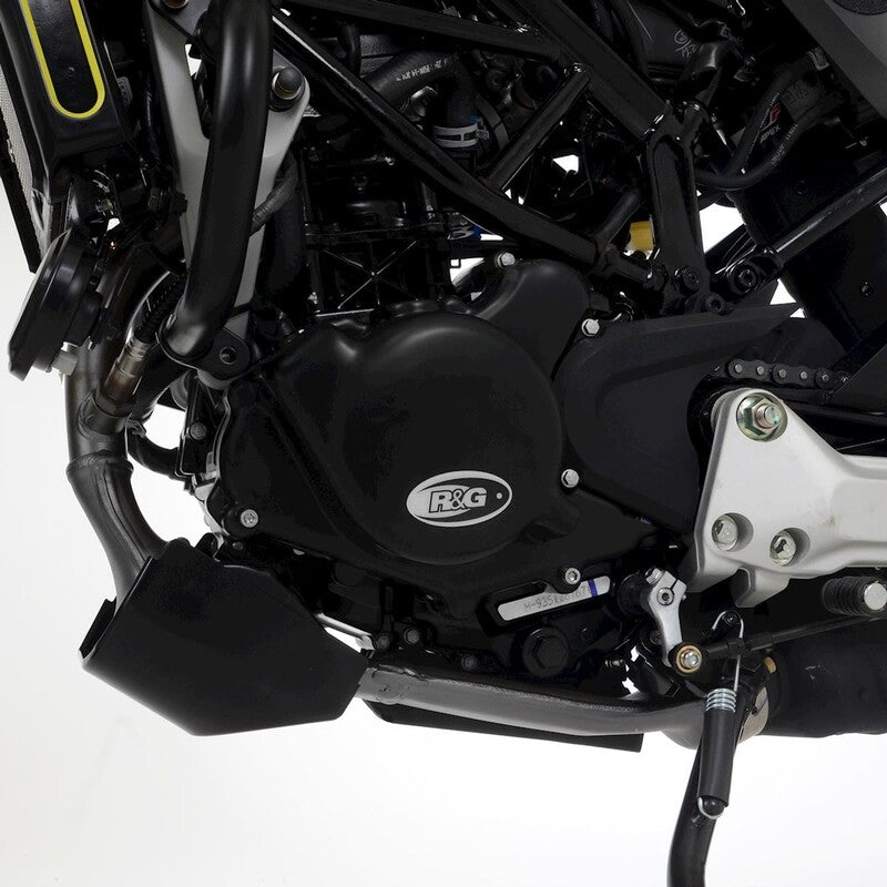 Ktm RC 125 ABS [2022-2026] - Race Series Left Crankcase Cover Protector (Ignition) - Black Husqvarna Svartpilen 125