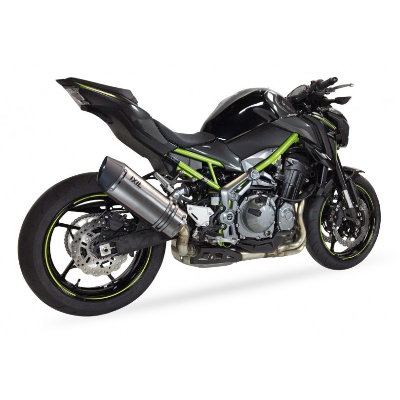 Kawasaki Z 900 A2 ABS ZR900D [2018-2019] - Hexoval Endtopf Edelstahl / Endkappe schwarz