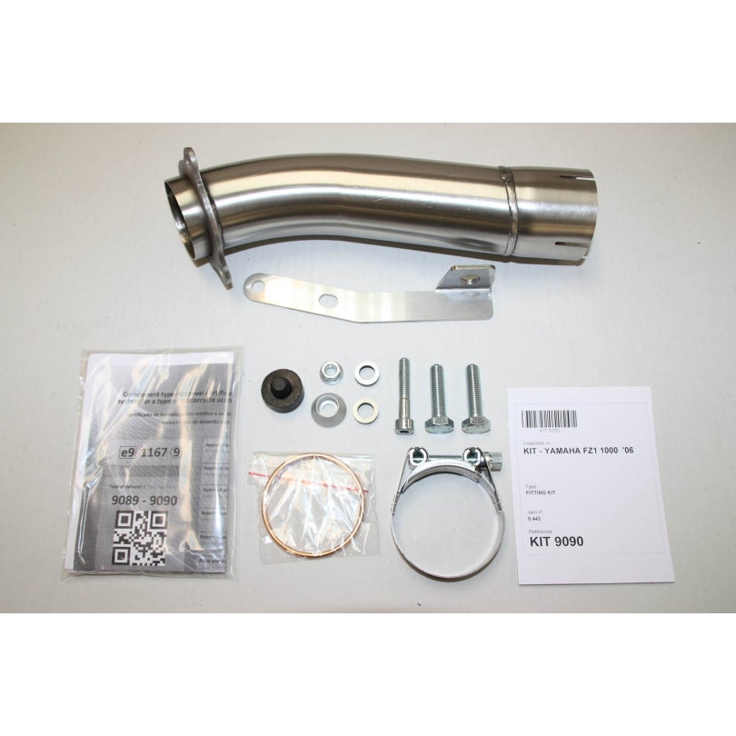 Yamaha FZ1 N FAZER RN16 [2006-2012] - Hexoval Endtopf Edelstahl / Endkappe Edelstahl schwarz - OY9090VSE