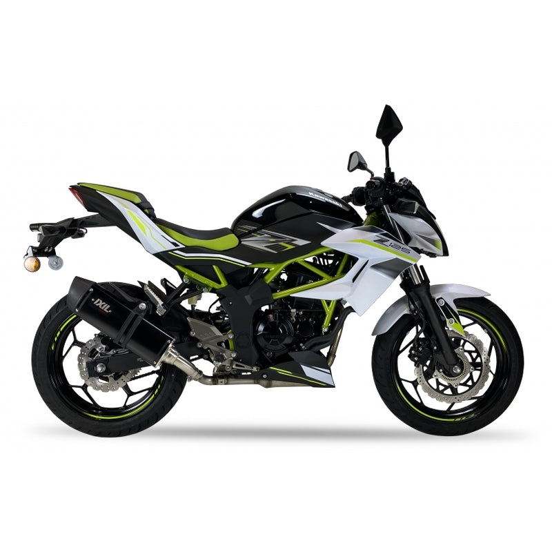Kawasaki Ninja [IXIL] - Hexoval Endtopf Edelstahl schwarz / Edelstahl schwarz - OK7037VSEB