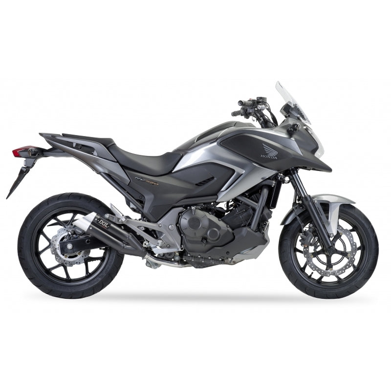 Honda Nc 750 S Dct [IXIL] - Hyperlow silencer stainless steel black / end cap aluminum - XH6362XB