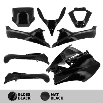 Piaggio MP 3 300 IE LT Hybrid (M 721) [2011] - Verkleidungskit Glänzend Schwarz - Piaggio MP3 125/250/300 (11–14) 400 (08–11) 500 (11–13)