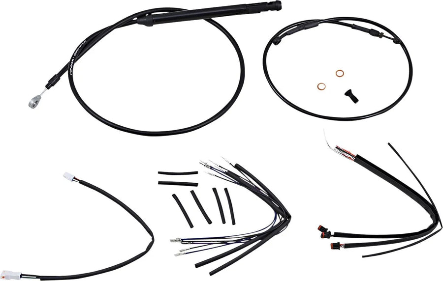 harley davidson flfb [BURLY BRAND] – Lenkerzug- und Bremsleitungs-Kit für Burly Ape Lenker