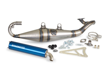 Yamaha Aerox Naked 50 2T LC CAT [2004–] - Auspuff Pro Replica MK2 Blau