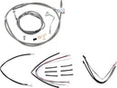 harley davidson flhrxs [BURLY BRAND] - Complete stainless steel handlebar cable/brake line kit-1