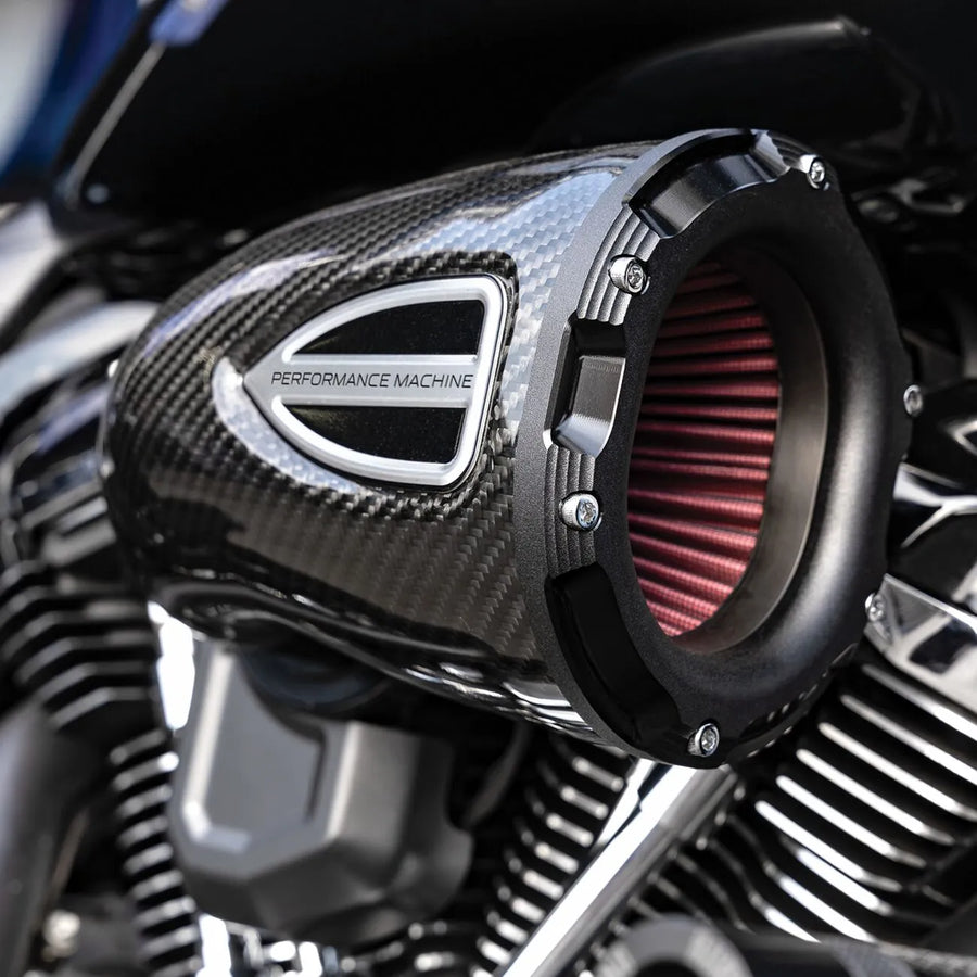 harley davidson touring [PERFORMANCE MACHINE (PM)] – C4 Series Carbonfaser-Luftfilterkit