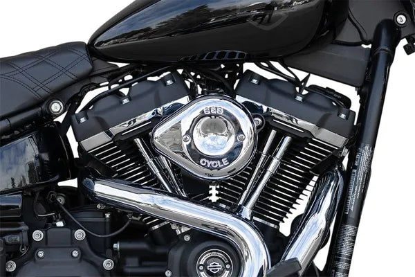 Harley-Davidson FLI 1868 Hydra-Glide Revival 114 [2024] - Mini Teardrop Stealth Luftfilter-Kit – Oberfläche: Silber – Bild 6
