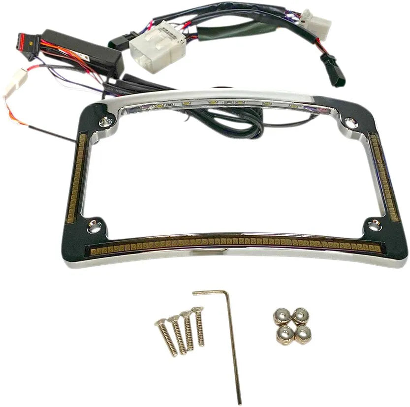 Harley-davidson Road Glide ST [CUSTOM DYNAMICS] – LED radius license plate frame
