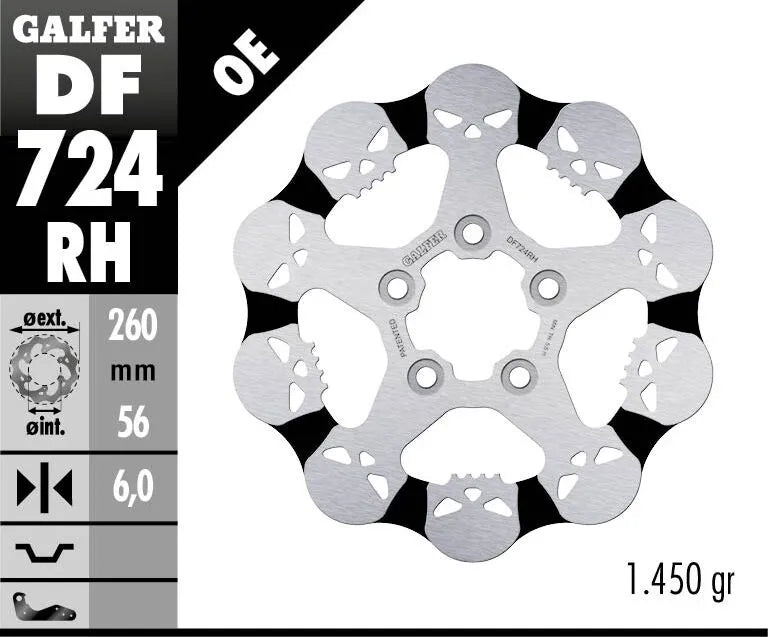 Harley-Davidson XR 1200 X [2011-2013] - Fixed brake disc Skull - Image 2