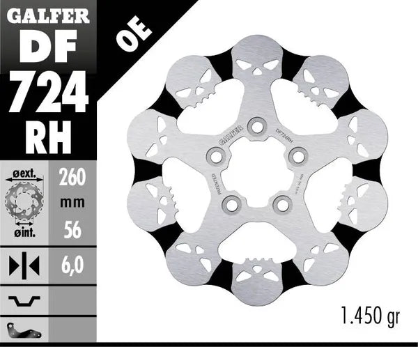 Harley-Davidson XR 1200 X [2011-2013] - Fixed brake disc Skull - Image 4