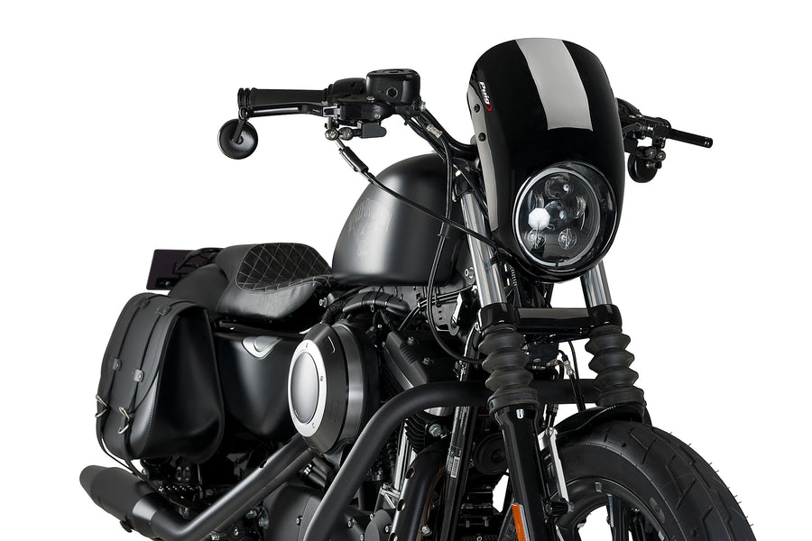 HARLEY-DAVIDSON SPORTSTER 883 IRON XL883N [2022] - Anarchy Lampenverkleidung | Schwarz | PUIG 21083N