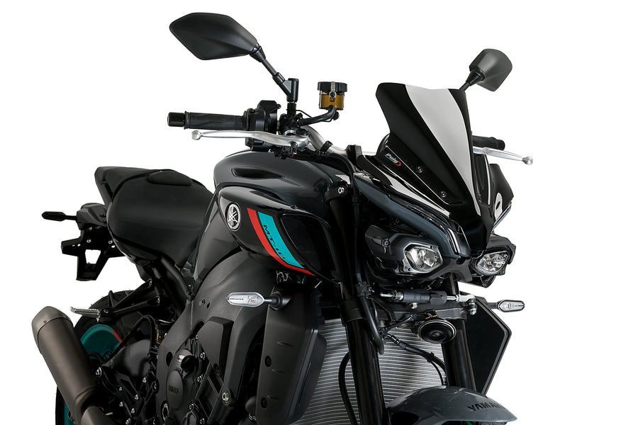 YAMAHA MT-10 SP [2025] - New Generation Sport Windschild | Schwarz | PUIG 21361N