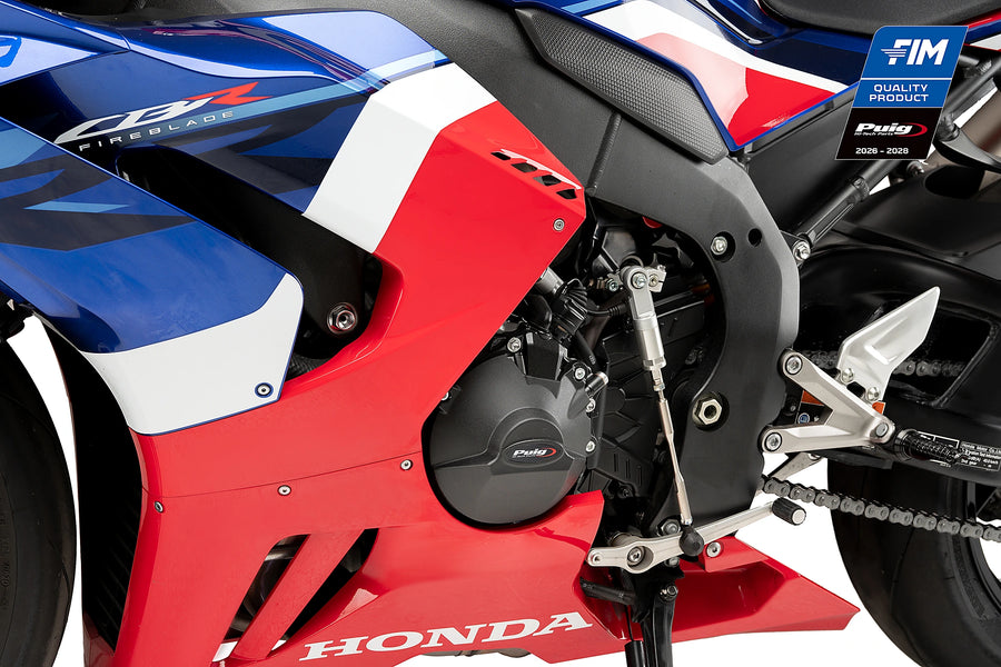 HONDA CBR1000RR - 3er-Kit Motorschutzabdeckungen Track | Schwarz | PUIG 21706N