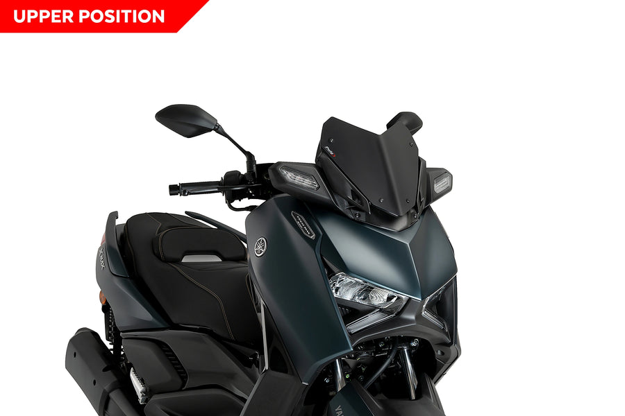YAMAHA X-MAX 300 TECH MAX + [2024] - V-Tech Line Sport Windschutzscheibe | Mattschwarz | PUIG 21744J
