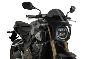 HONDA CB 650 R NEO SPORTS CAFE [2025] - Retro fairing screen | Heavily toned | PUIG 21961F