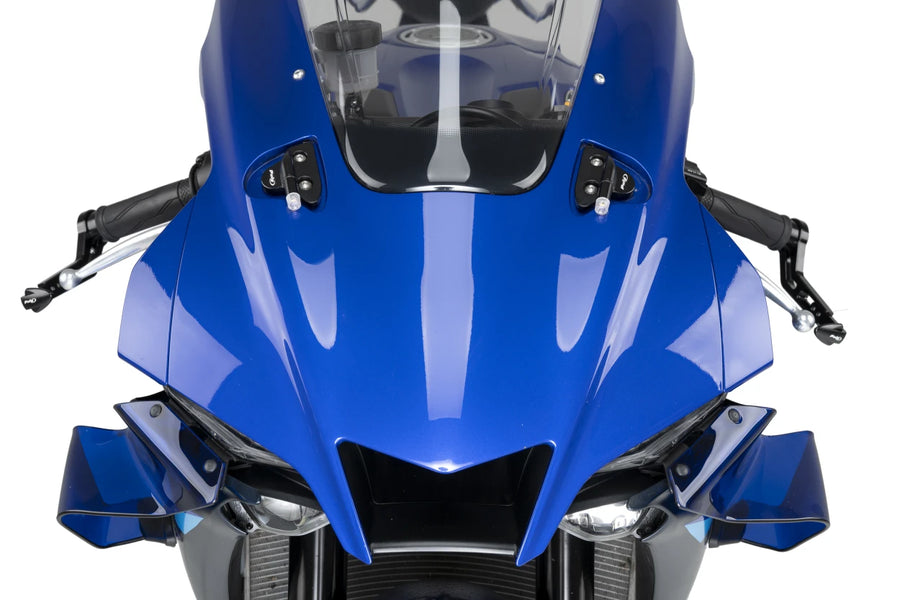 YAMAHA YZF-R1M [2025] – Rear view mirror caps with tab indicator set – Black