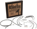 harley davidson fltruse [BURLY BRAND] – Komplettes Edelstahl-Lenkerzug/Bremsleitungs-Kit-2