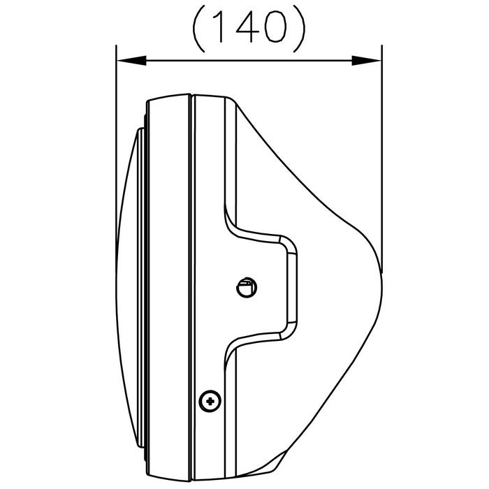 LTD-Style 7" Headlight - Black, H4, Clear Lens